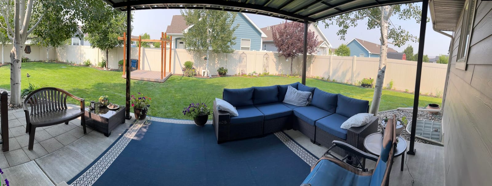 Kullavik 10 Piece Outdoor Patio Furniture Set with Fire Pit & Swivel Chairs customer photo 2