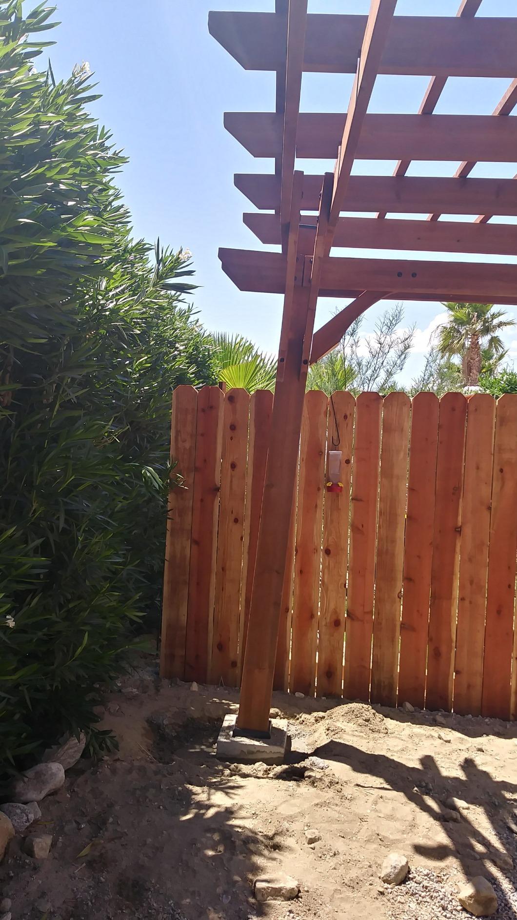 Backyard Discovery Beaumont 12' x 12' Traditional Cedar Wood Pergola Kit with Trellis Roof, All-Season Durability, High-Wind Rating, PowerPort, Shade for Outdoor Patio, Deck, Garden, and Entertaining customer photo 1