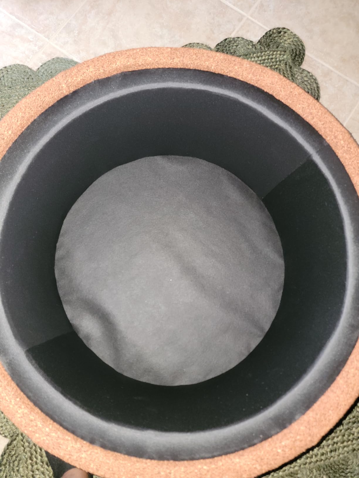 Zihanhome 30 Inch Round Storage Ottoman, Ottoman Coffee Table with Lift Off Lid, Boucle Modern Ottomans with Storage for Living Room, Bedroom, Apartments (Brown) customer photo 1