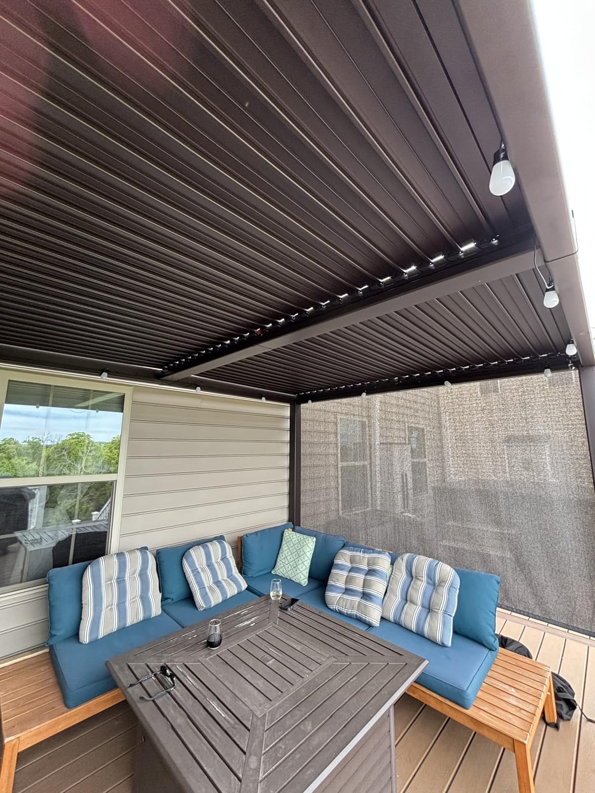 PURPLE LEAF Outdoor Louvered Pergola 10' x 12' Patio Aluminum Gazebo Bronze customer photo 1