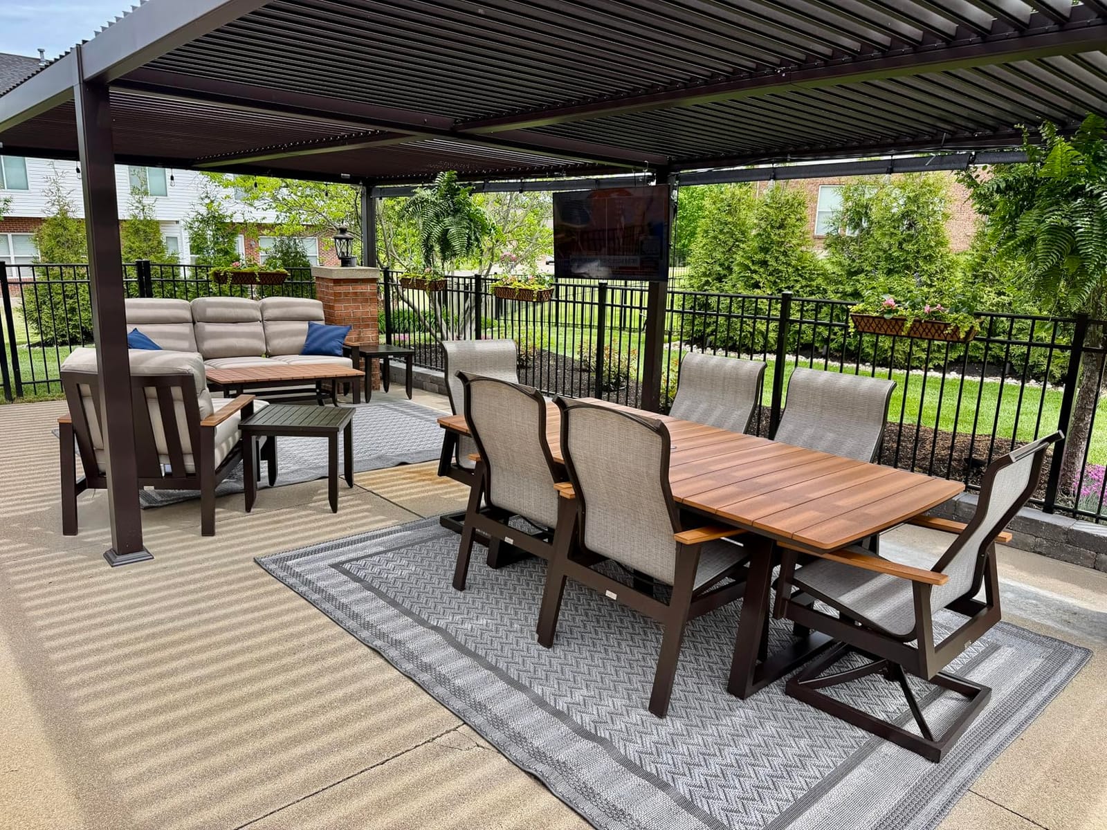 PURPLE LEAF Outdoor Louvered Pergola 10' x 12' Patio Aluminum Gazebo Bronze customer photo 2