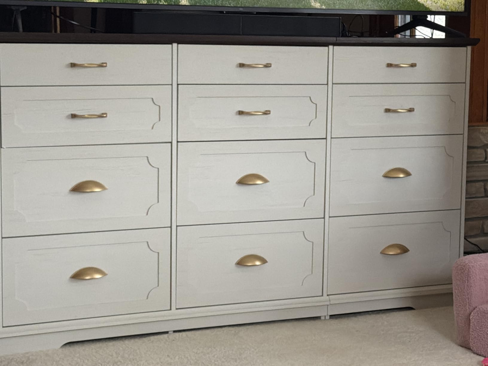 chartustriable 70inch Large Long Dresser w/Charging Station,10 Drawer Dresser w/Deep Big Drawers,Wooden Chest of Drawers w/Power Outlet,Brown Dressers for Bedroom,Living Room,Entryway customer photo 1