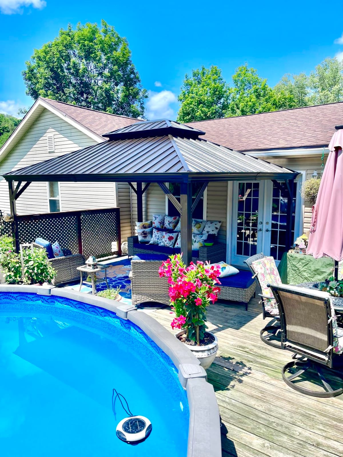 Domi 8x10 Outdoor Hardtop Gazebo, Metal Gazebo for Patios, Grey customer photo 2