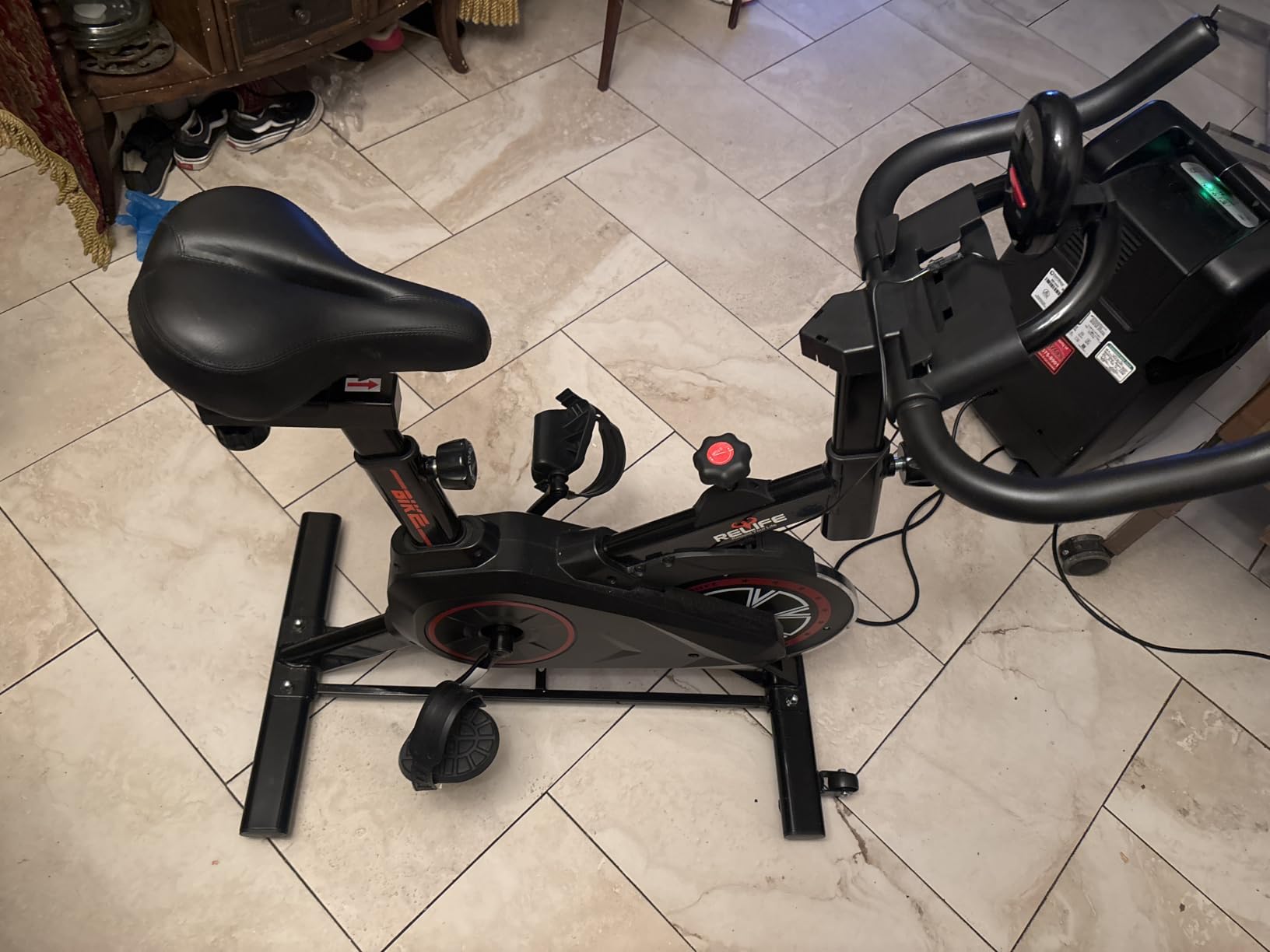 RELIFE REBUILD YOUR LIFE Exercise Bike, Friction Stationary Bike for Home customer photo 2