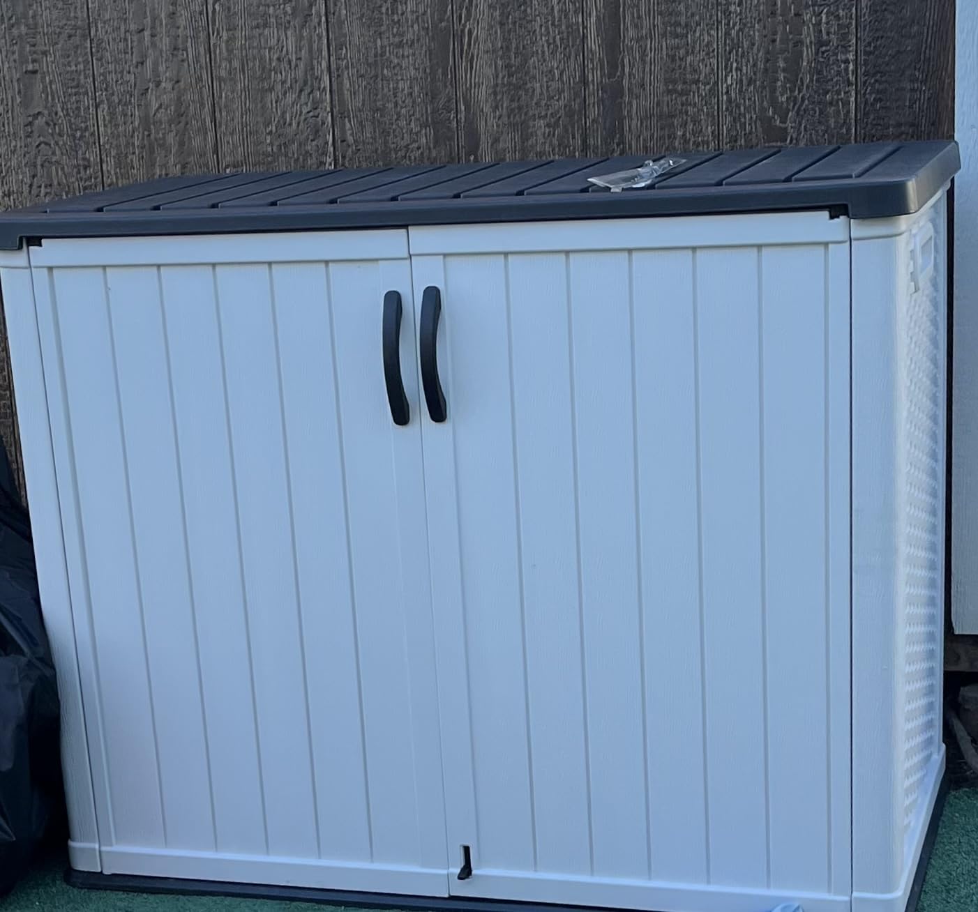 Devoko 50 Cu Ft Outdoor Storage Cabinet - Waterproof Vertical Shed for Patio, Garden & Deck, Heavy-Duty Tool Storage Box for Cushions, Accessories & Equipment, Durable & Weather-Resistant (White) customer photo 1