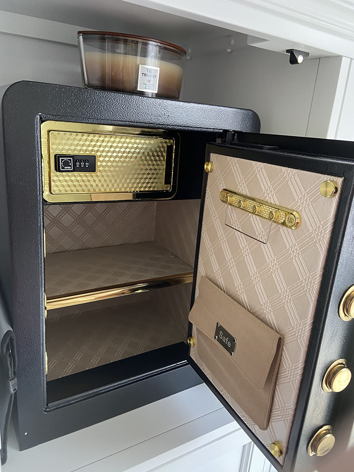 3.3 Cuft Large Home Safes Water and Fireproof, Anti-theft Floor Safe for Home Use with Programmable Keypad, Alarm System and Spare Keys, Digital Home Safe Box for Valuables, Medicine customer photo 1