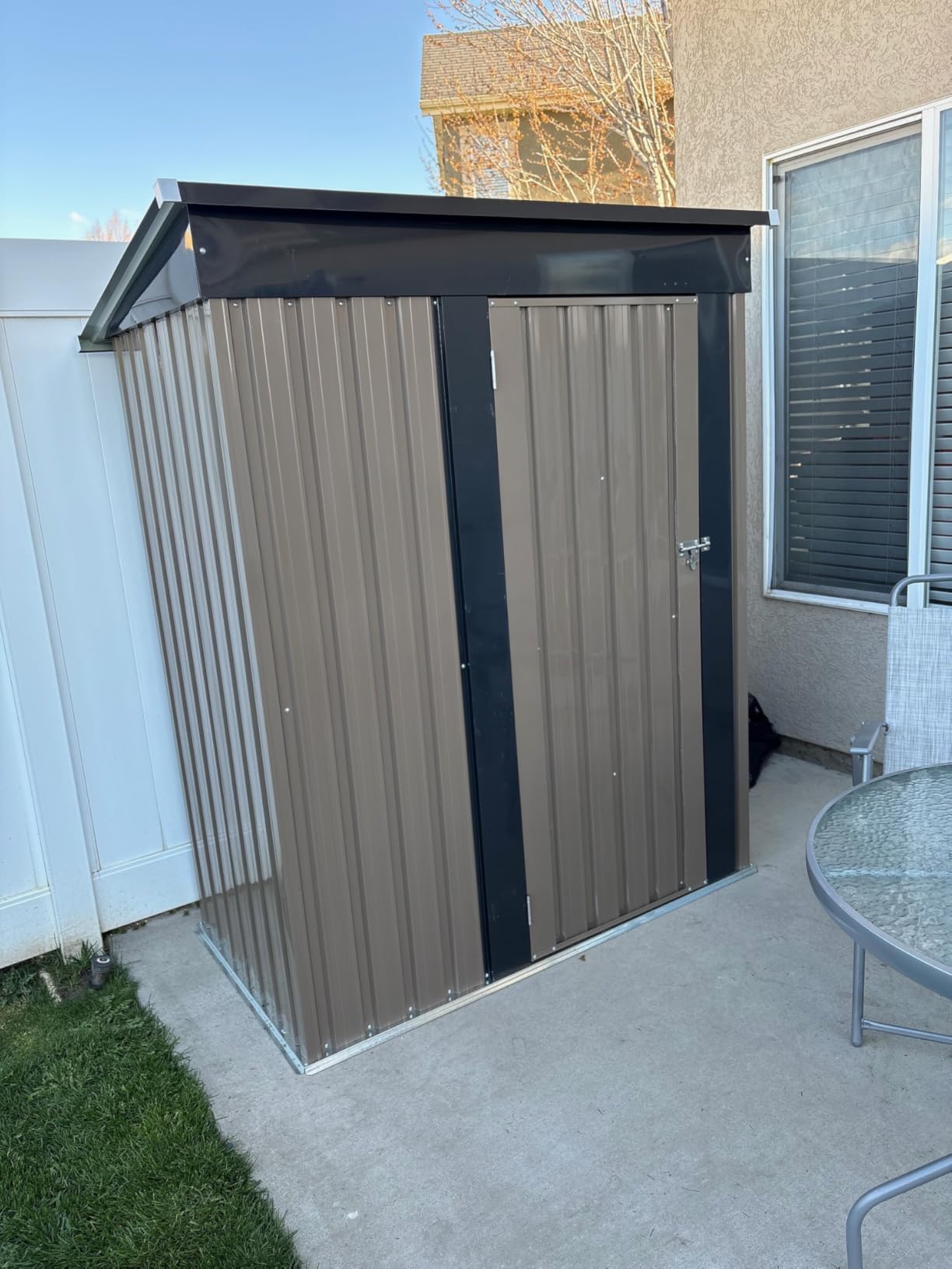 Greesum 10x8FT Outdoor Storage Shed Utility Tool Shed Gray customer photo 1
