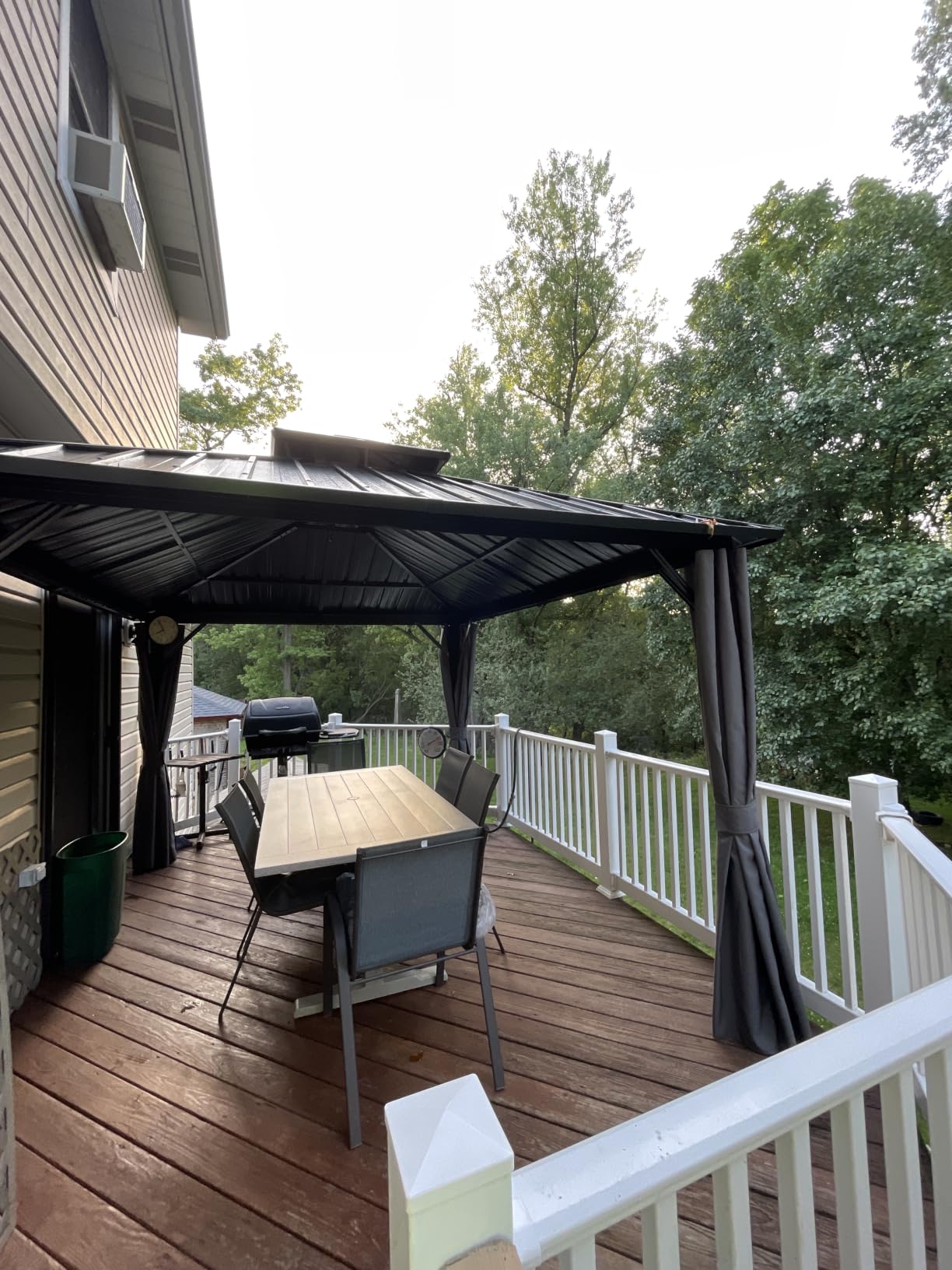 Aoxun Grill Hardtop Gazebo 5 x 8 FT, Outdoor Metal Hard Top Gazebo, Dark customer photo 1