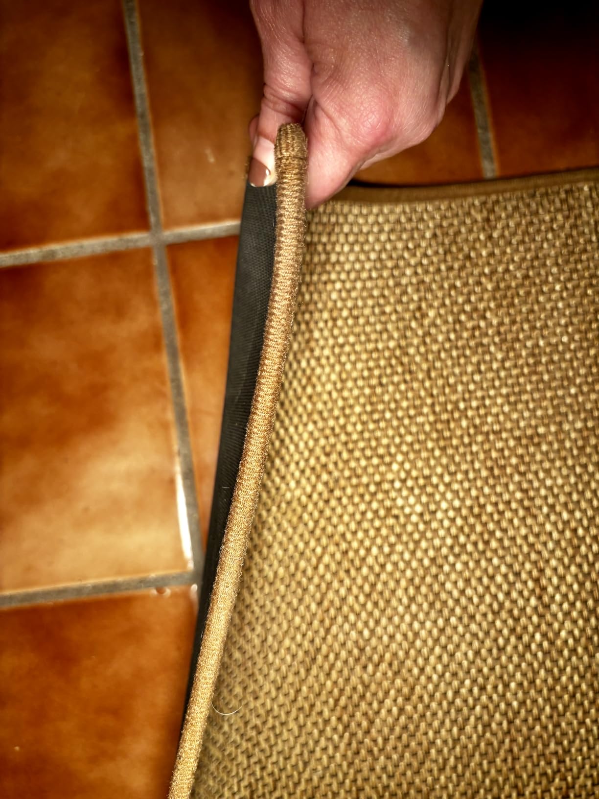 12ft Natural Jute Hallway Runner Rug Non Slip Washable, Rubber Backed Long Indoor Entryway Runner, Absorbent Kitchen Carpet Sink Rug, Camel customer photo 1