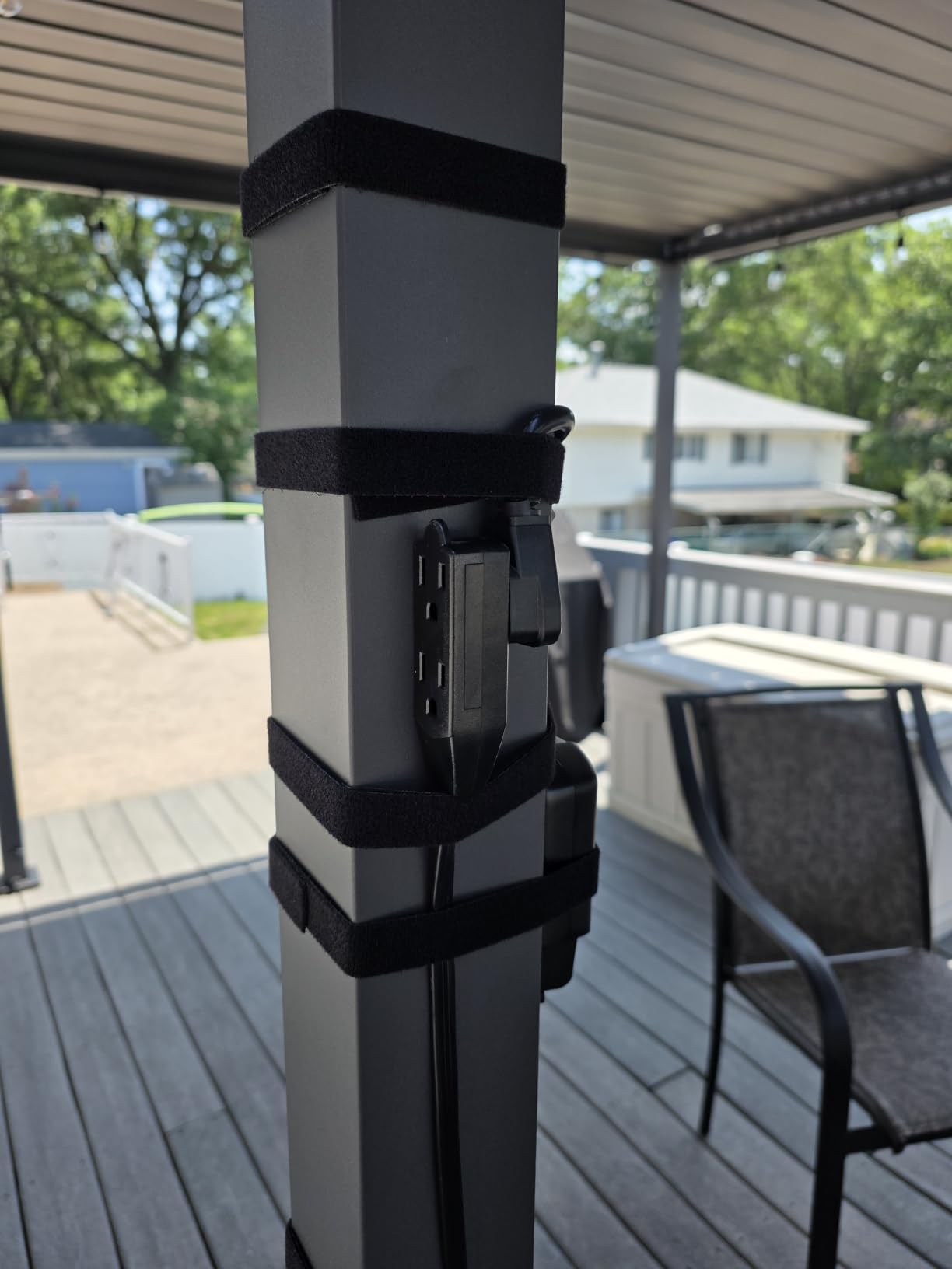 MIRADOR 80S 10'x20' Louvered Pergola with 10FT Shade Screen for Outdoor Deck Lawn Garden Backyard Patio Porch,Charcoal customer photo 1