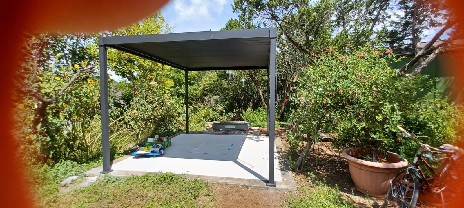 MIRADOR 80S 10'x20' Louvered Pergola with 10FT Shade Screen for Outdoor Deck Lawn Garden Backyard Patio Porch,Charcoal customer photo 2