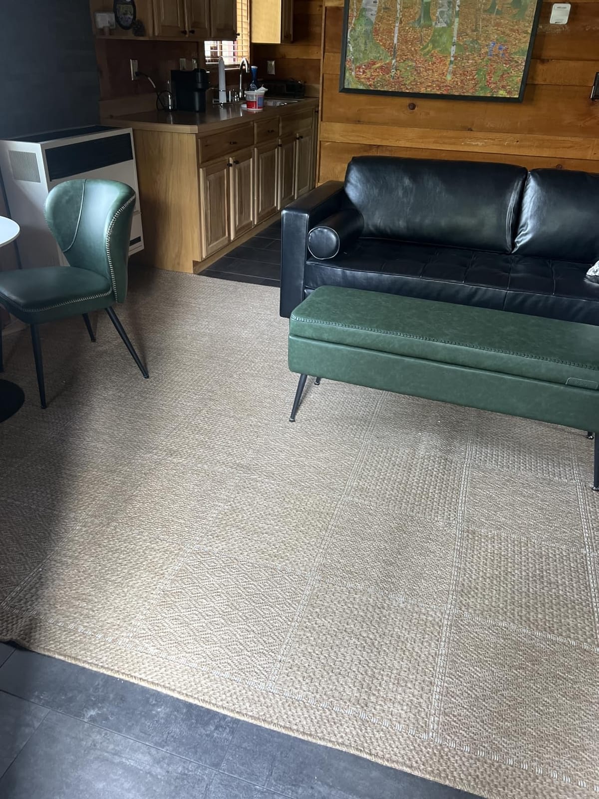 Beverly Rug Easy Jute Bordered Rug 9x12 Washable Large Indoor Outdoor Area Rugs for Living Dining Room Patio Office Stain Resistant Non Shedding Casual Indoor Outside Carpet 9 x 12 Natural customer photo 1