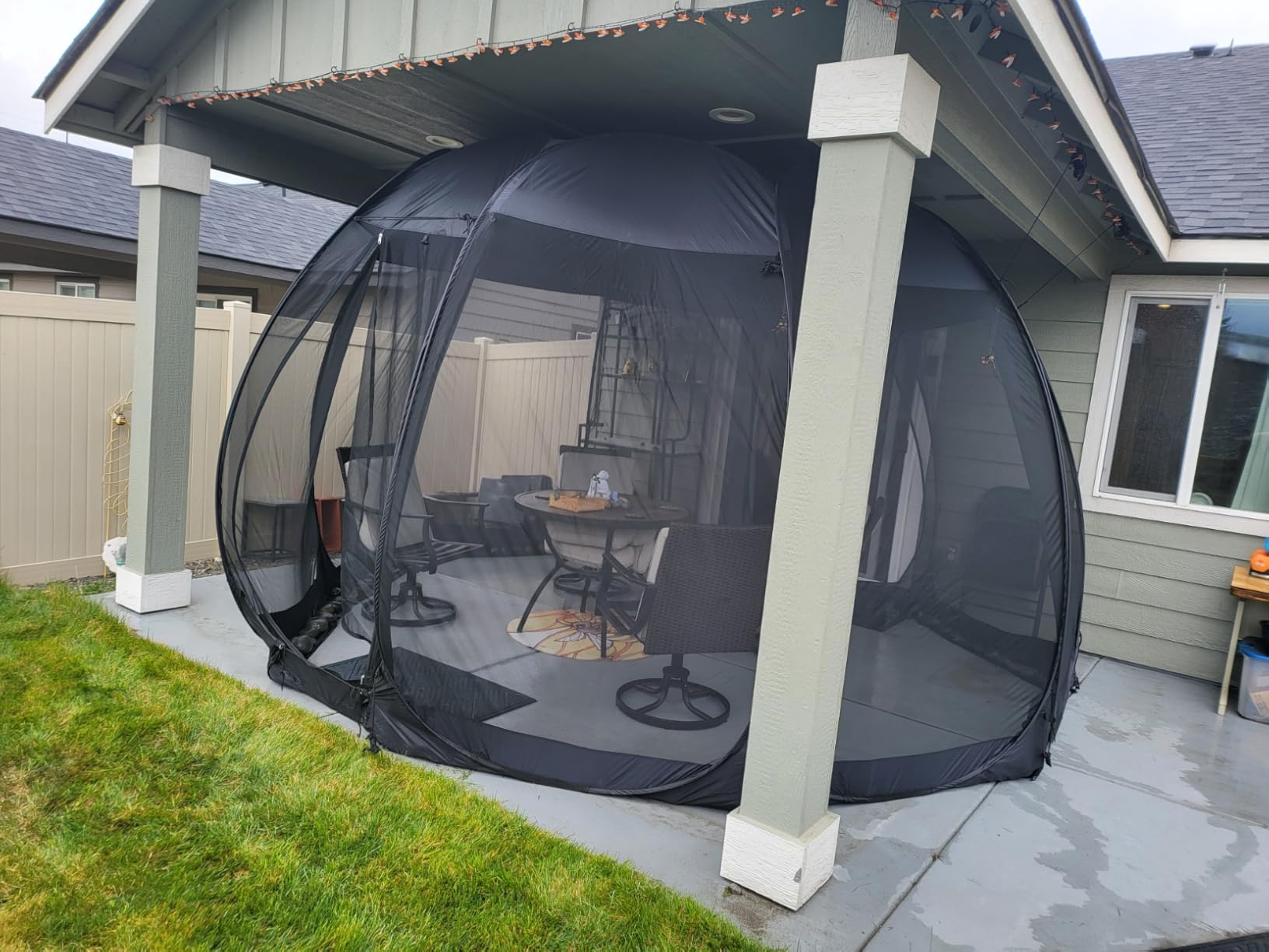 Alvantor Pop Up Screen House Tent, Instant Outdoor Gazebo with Mosquito Netting & UPF 50+ Sun Protection, Portable Canopy Shelter for Patio, Backyard, Camping (2-10 Person) customer photo 2