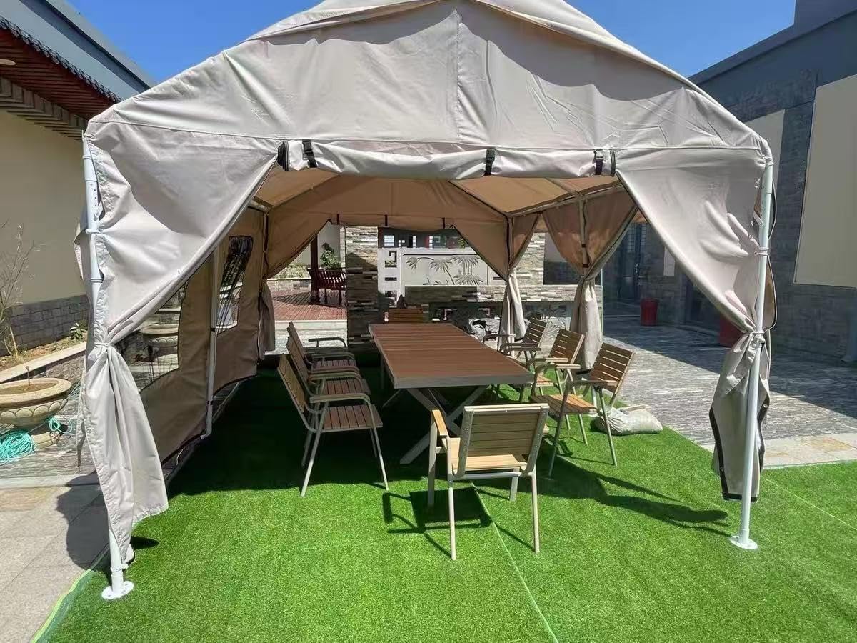 Aoxun 10x20 Pop Up Canopy Tent with 6 Sidewalls, Party Tent, White customer photo 1