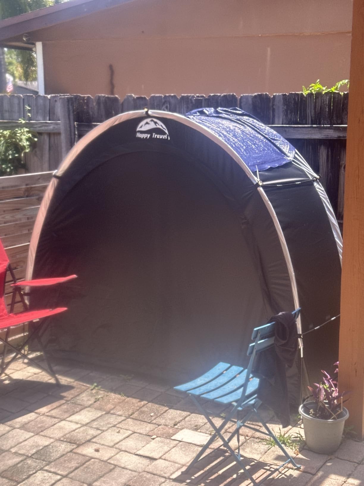 Happy Travel Bike Storage Shed Tent, Outdoor Portable Bicycle Storage Sheds customer photo 1