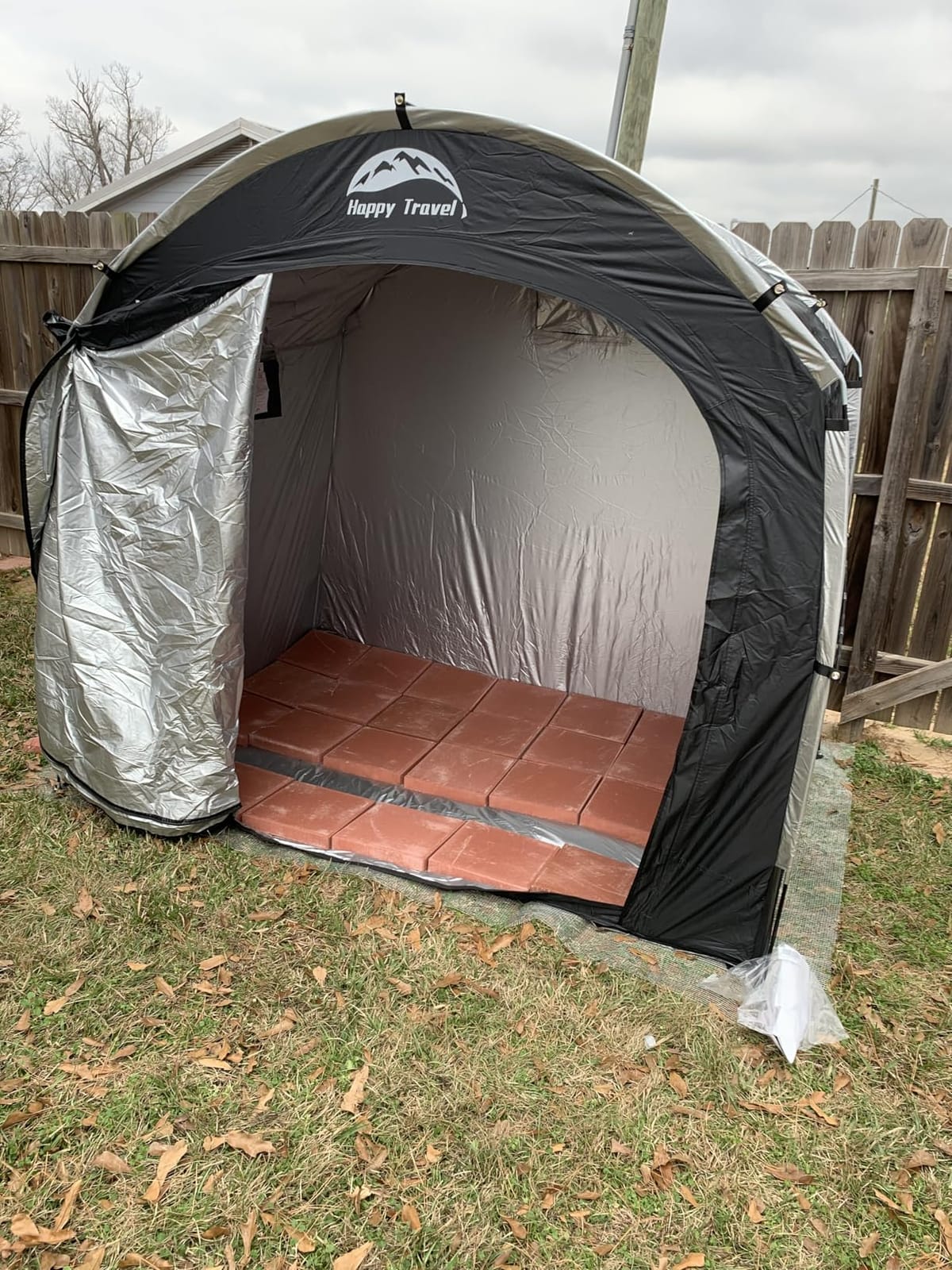 Happy Travel Bike Storage Shed Tent, Outdoor Portable Bicycle Storage Sheds customer photo 2