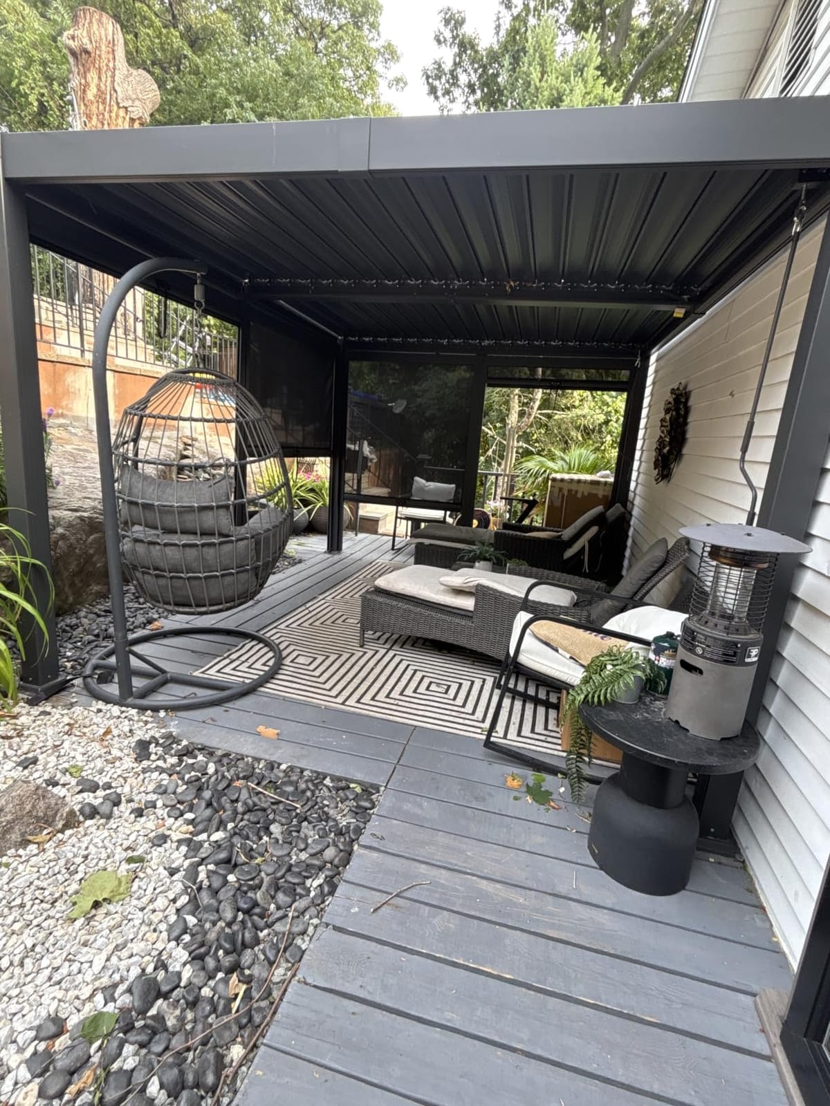 Airwire 12'x20' Louvered Pergola Aluminum Frame Gray customer photo 2