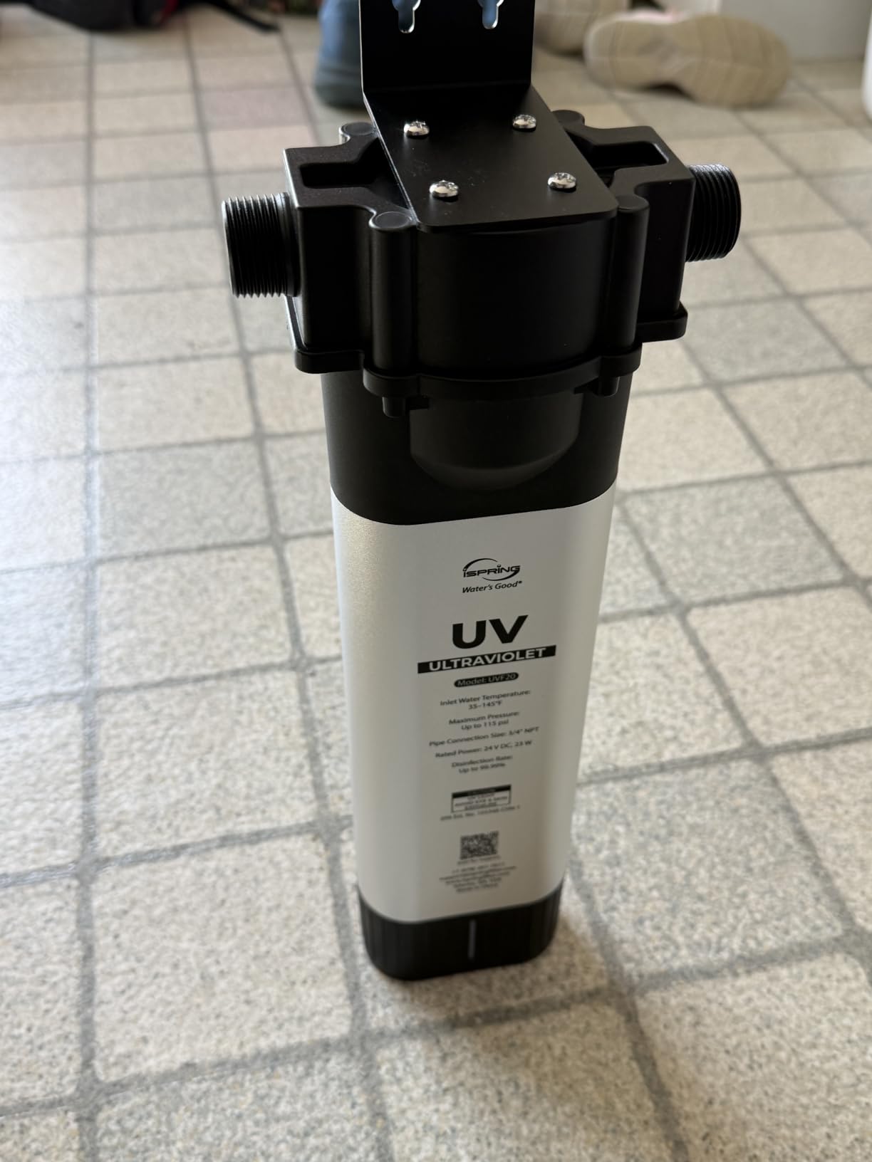 iSpring UVF20 Whole House LED UV Water Filter, 3/4