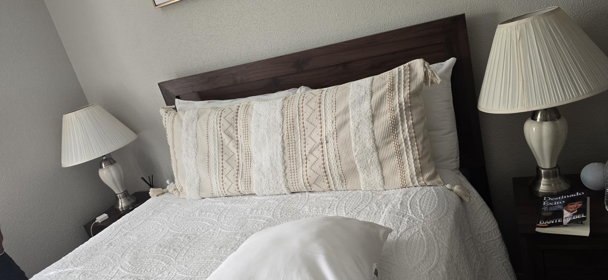 Goose Feather and Down Pillow Queen Size Set of 1, Luxury Bed Pillow customer photo 2