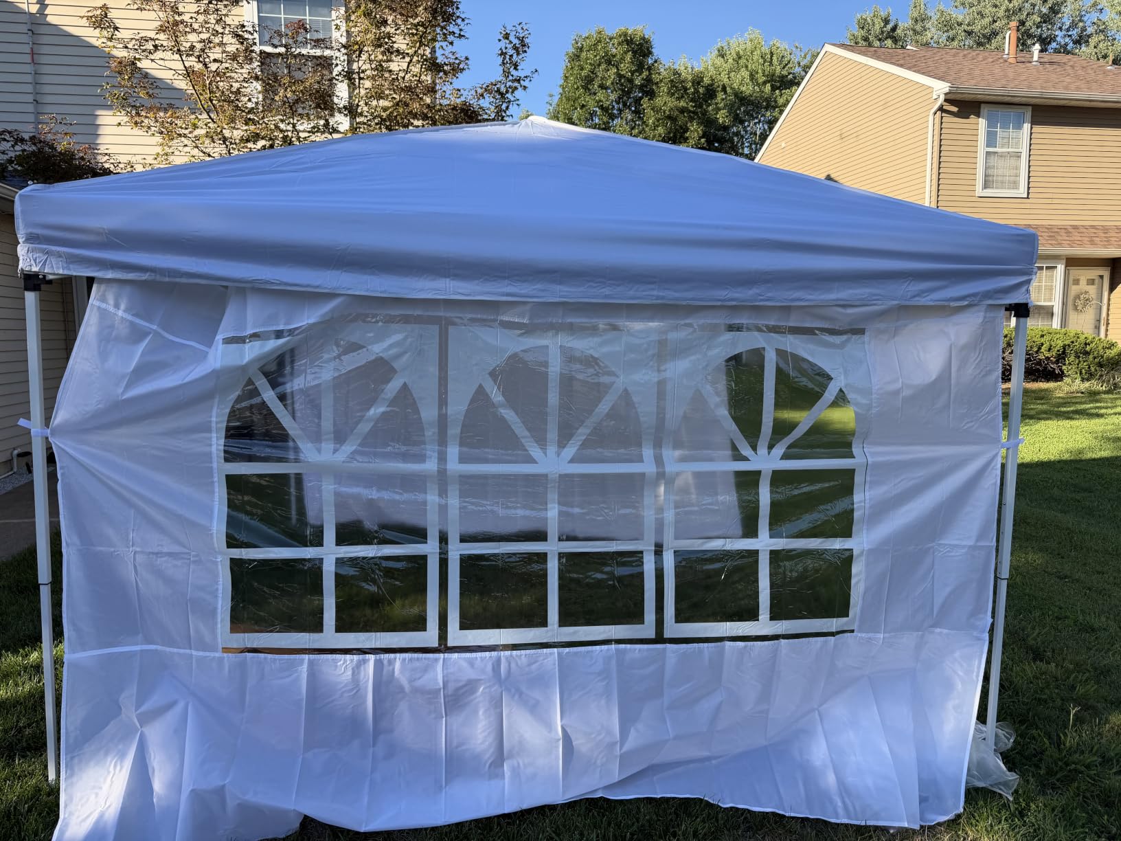 10x10 One Push Pop Up Canopy Tent with Vented Roof, White customer photo 2