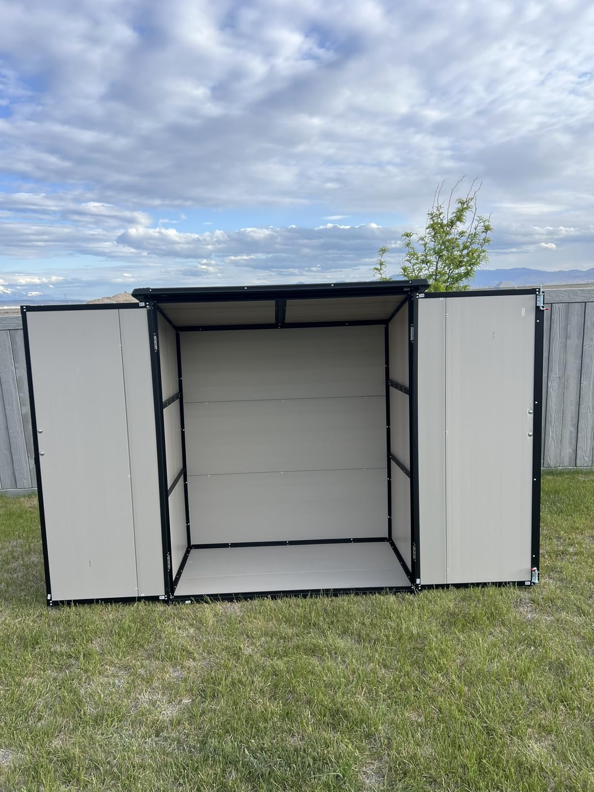Aoxun 8x10 Ft Outdoor Storage Shed with Floor, Large Resin Outdoor Shed with Lockable Door & Windows, Garden HDPE Sheds for Lawn Tools, Pool Supplies & Bikes customer photo 2