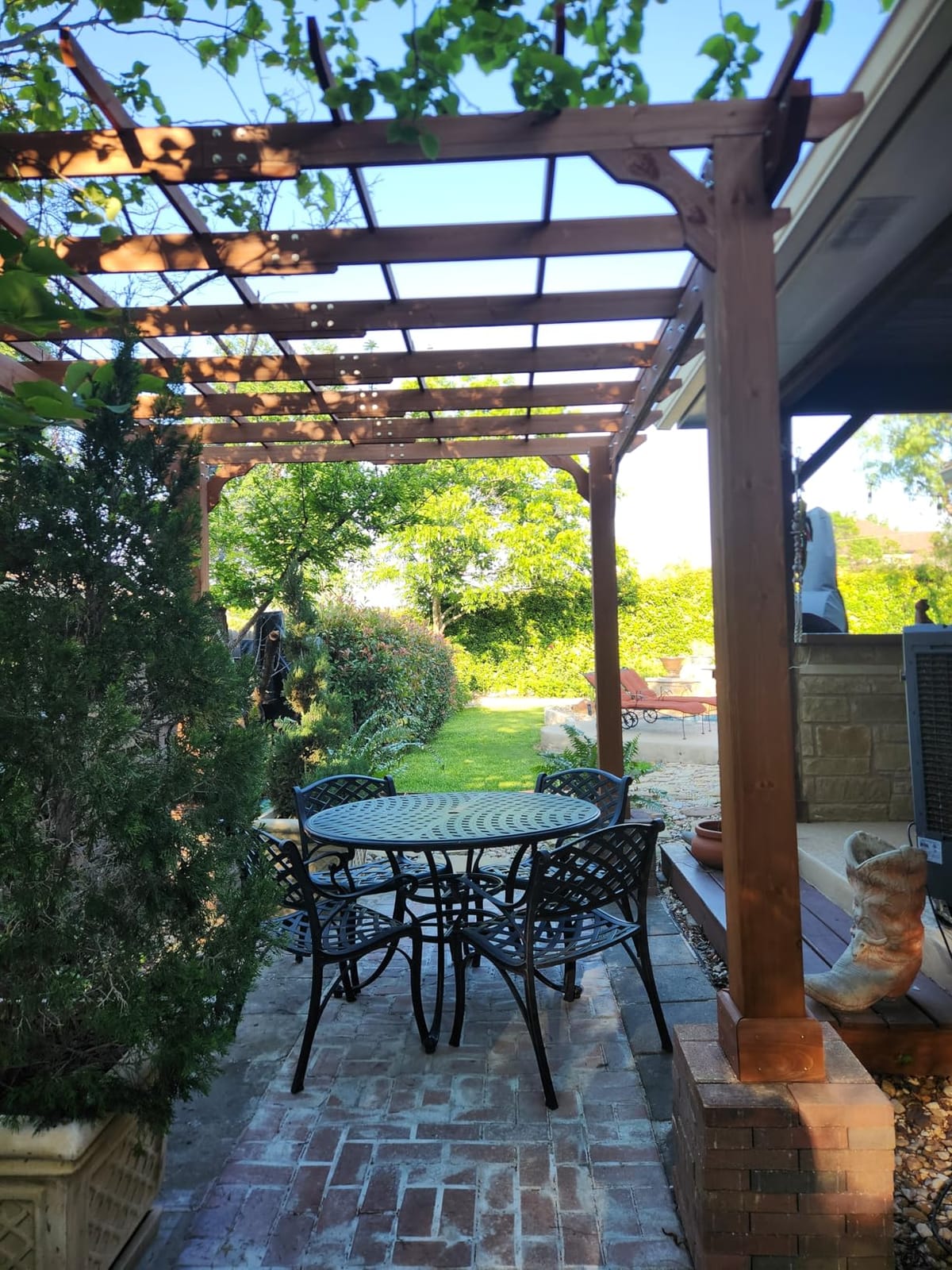 MUPATER 12x24 FT Cedar Wood Pergola, All Cedar Pergola Kit with Stakes, Heavy Duty Outdoor Shade Structure, Snow & Wind Resistant for Backyard, Deck, Patio, Lawn customer photo 2
