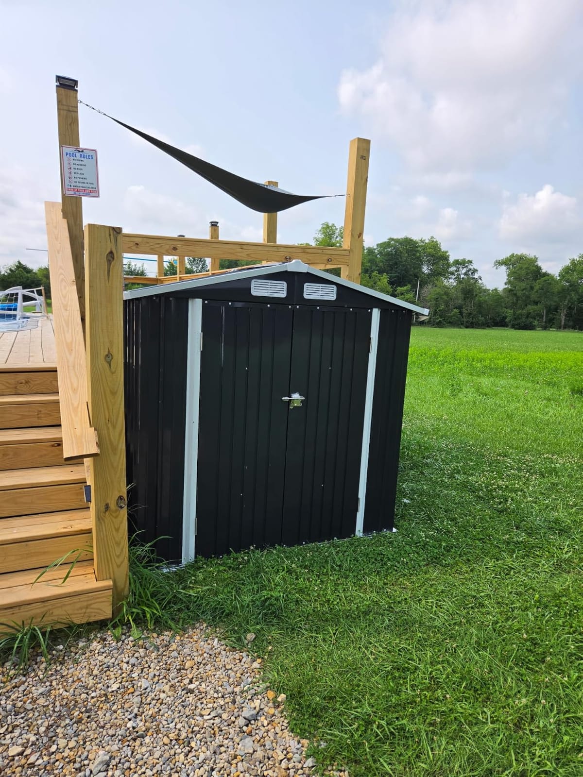 8x6FT Outdoor Storage Shed with Floor Black customer photo 1