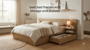 best bed frames with storage and shelves