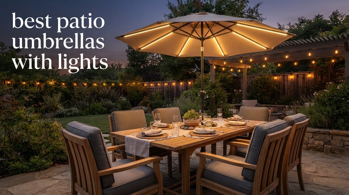 best patio umbrellas with lights
