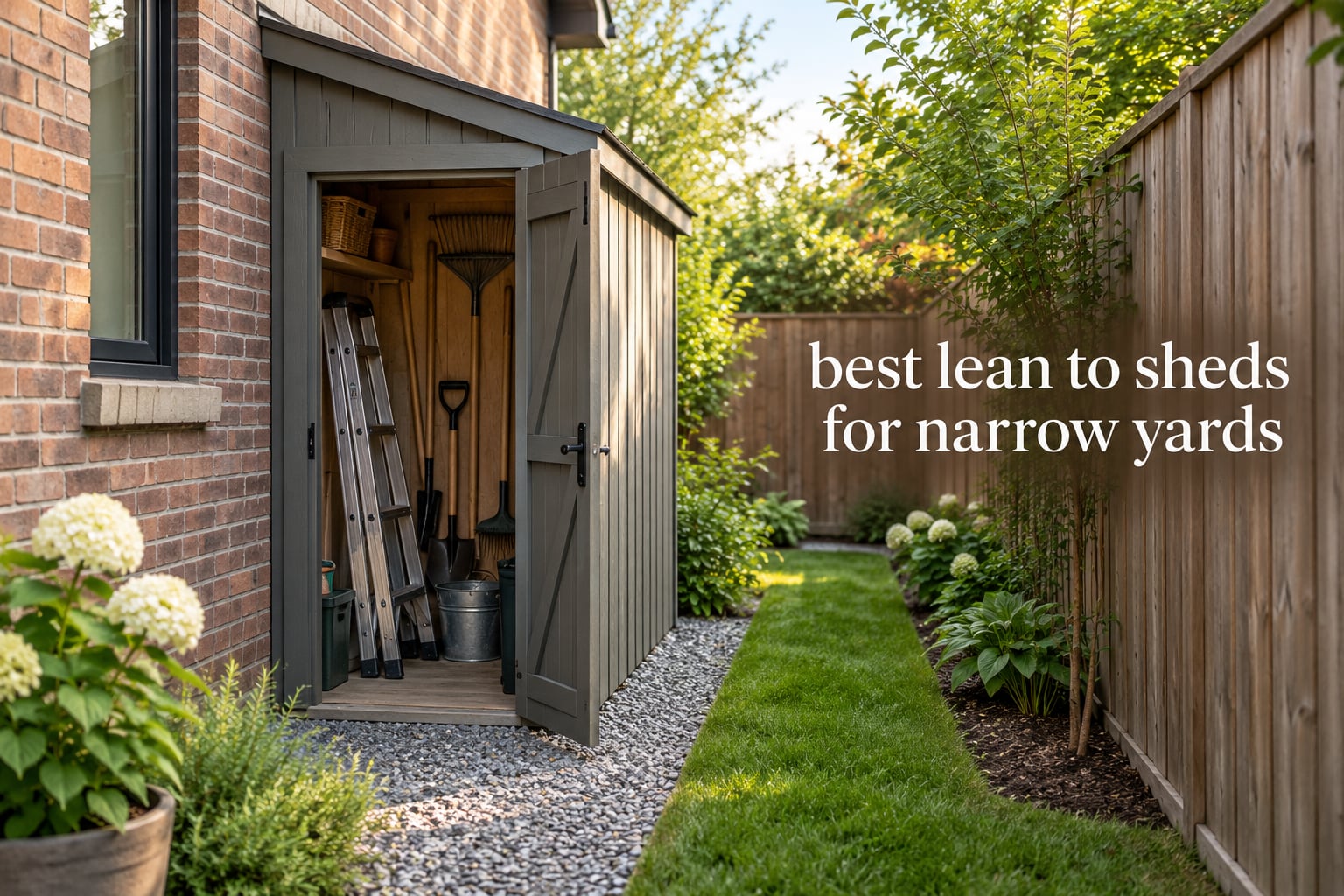 best lean to sheds for narrow yards