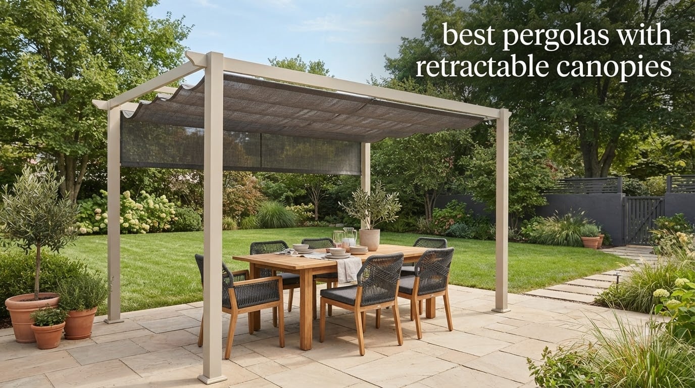 best pergolas with retractable canopies