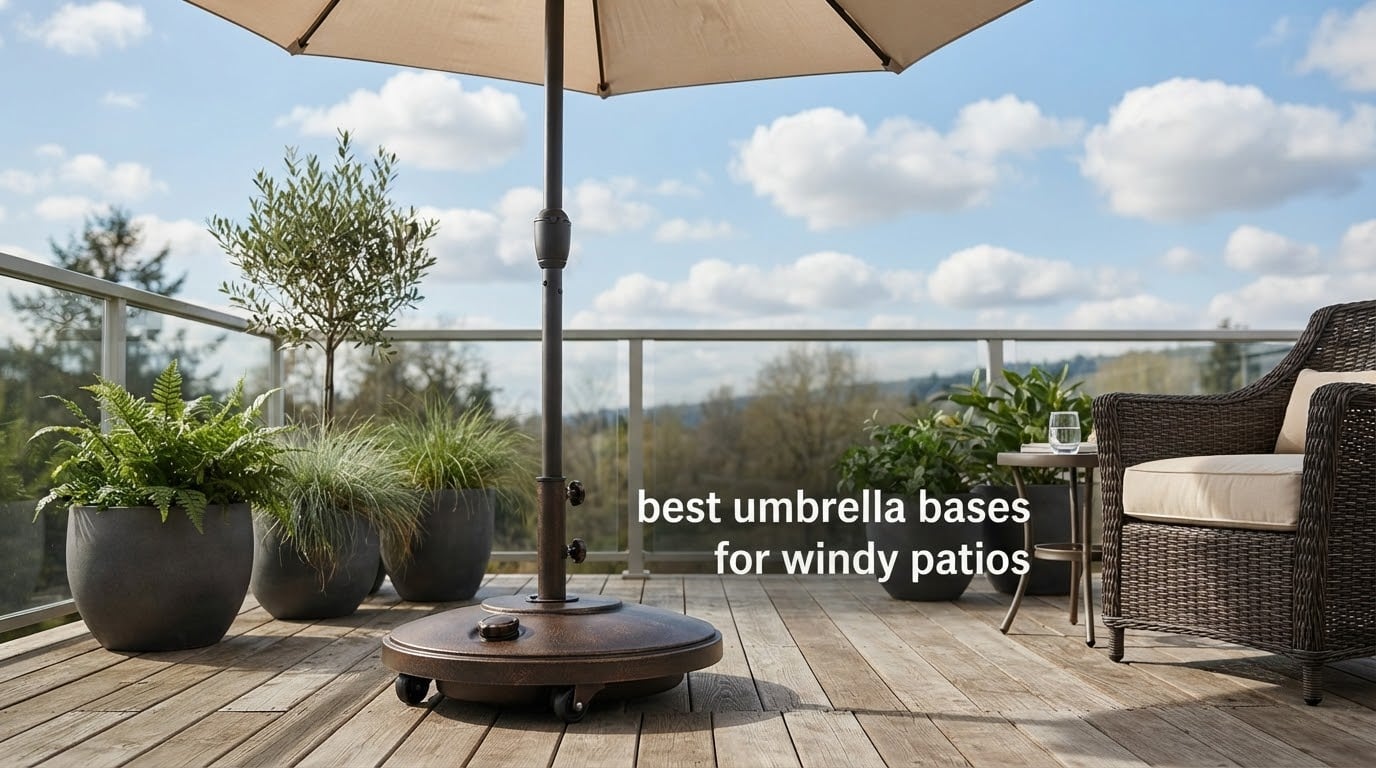 best umbrella bases for windy patios