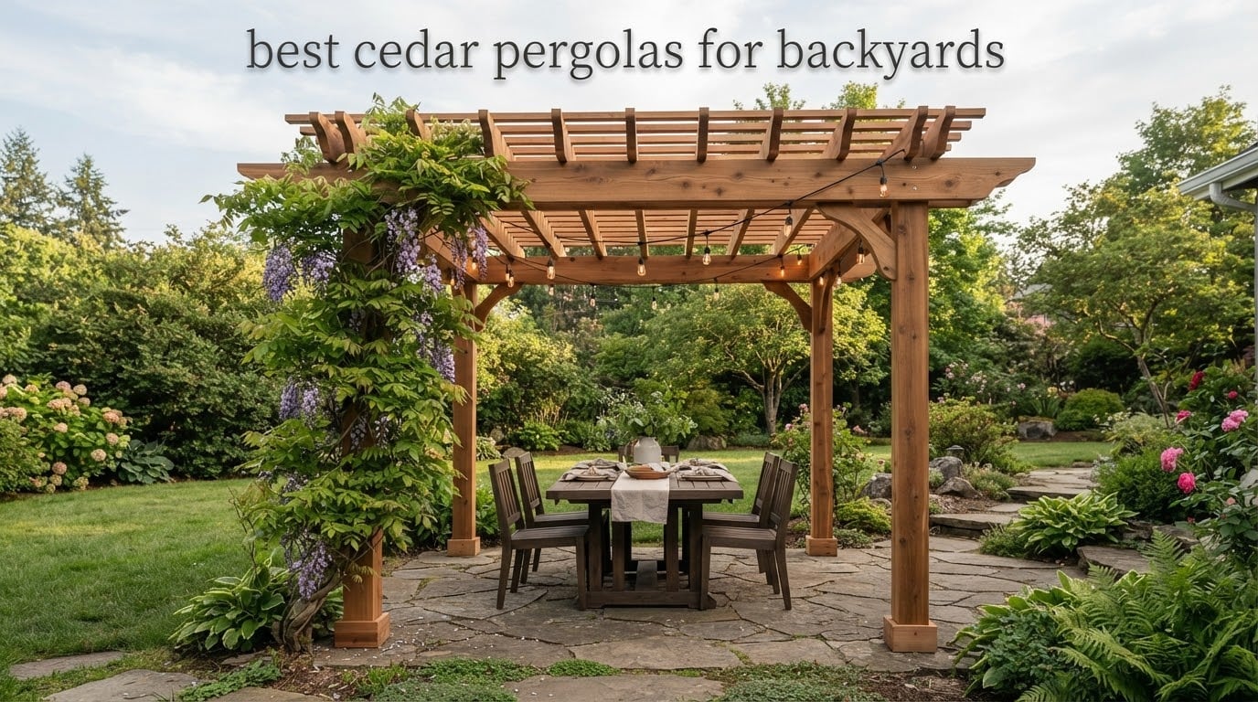 best cedar pergolas for backyards