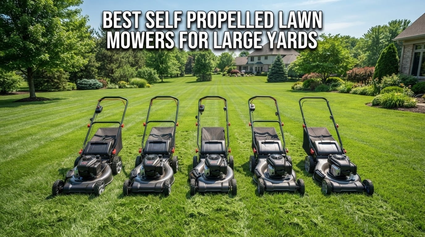 best self propelled lawn mowers for large yards